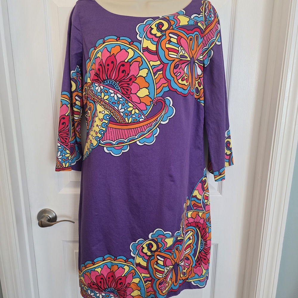 Lilly Pulitzer Purple Dress with Vibrant Patterns